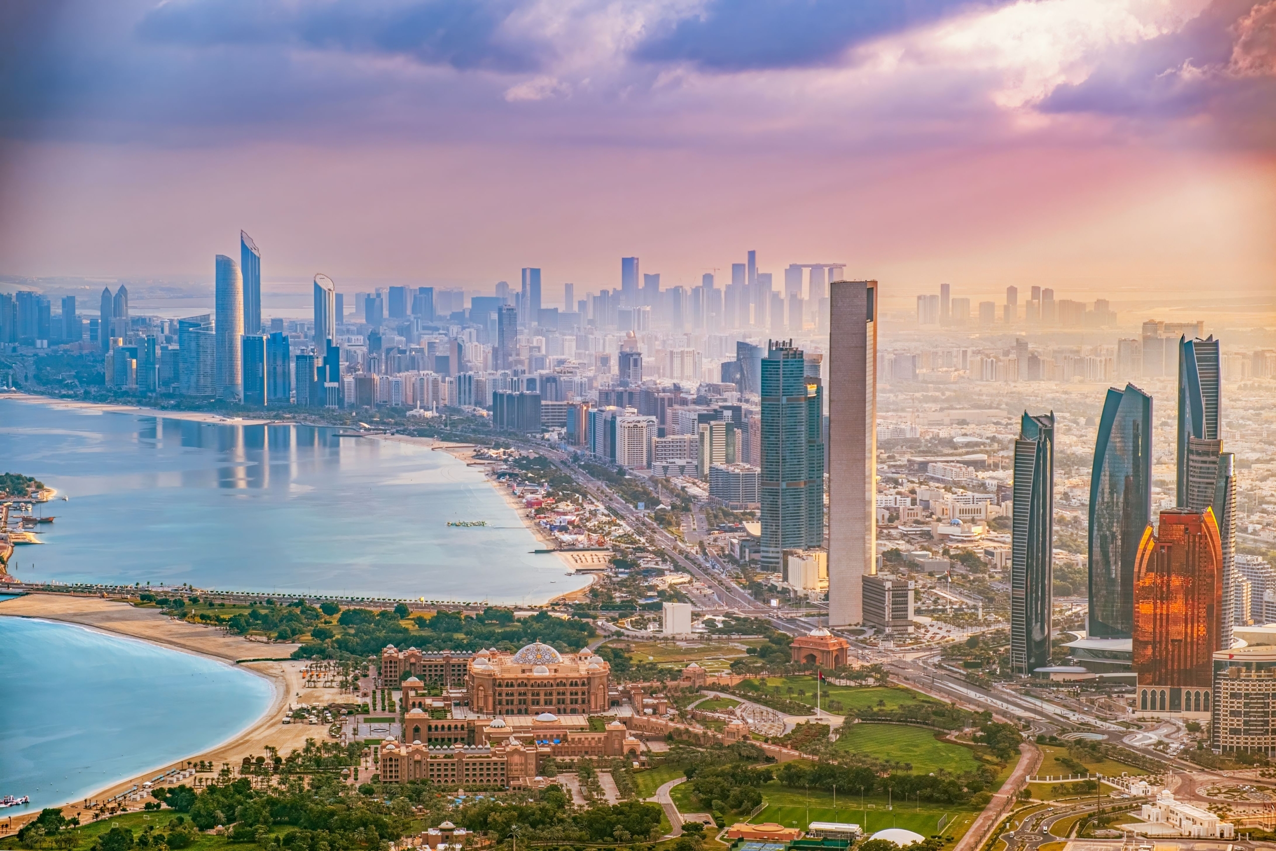 Abu Dhabi skyline — top real estate developers